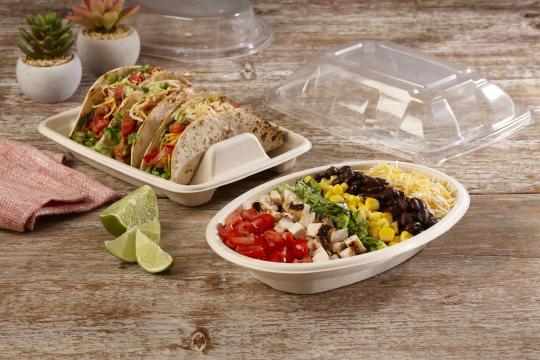 Pulp Plus® 16 oz. Oval Burrito Bowl | Sabert